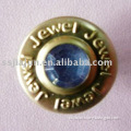 brass button with rhinestone for jeans/brass shank button